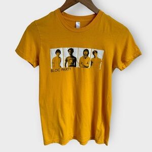 Bloc Party 2000s yellow short-sleeved t-shirt